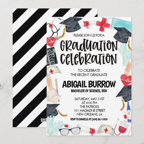 Nursing School Graduation Party Invitation