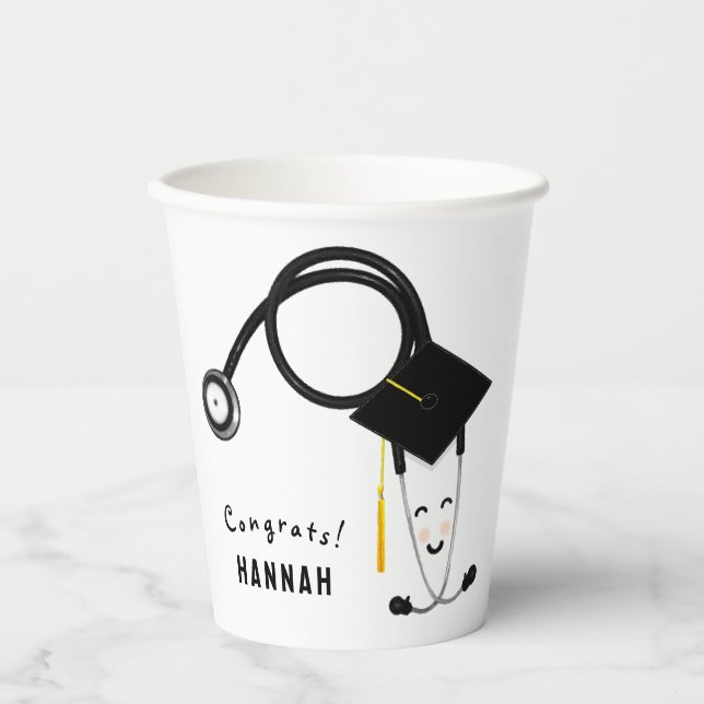 Nursing School Graduation Party Paper Cups (Front)