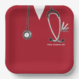 Nursing School Graduation Party Paper Plate