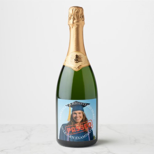 nursing school graduation party pass nclex exam sparkling wine label