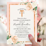 Nursing School Graduation Party Photo Blush Floral Invitation<br><div class="desc">Blush & Rose Gold Floral Medical Nursing School Graduation Party Photo Invitations</div>