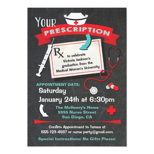 nursing school graduation party prescription invitation nursing graduation party invitations