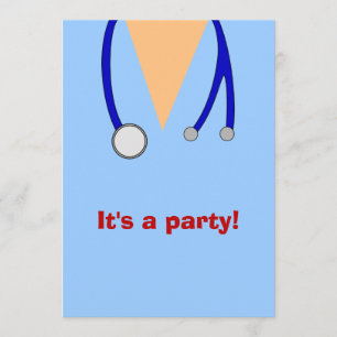 Nursing School Graduation Party Scrubs Invites