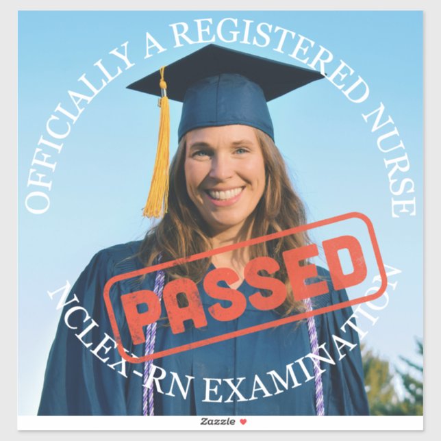nursing school graduation, pass nclex rn exam sticker (Sheet)