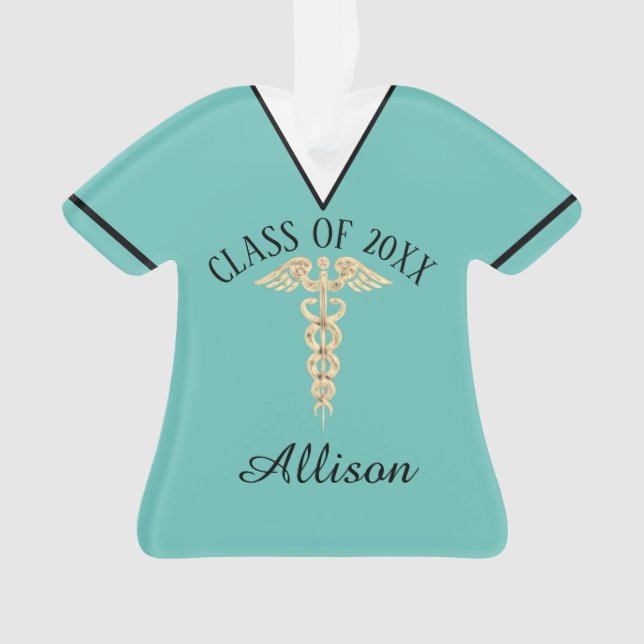 Nursing School Graduation Personalized Ornament (Front)