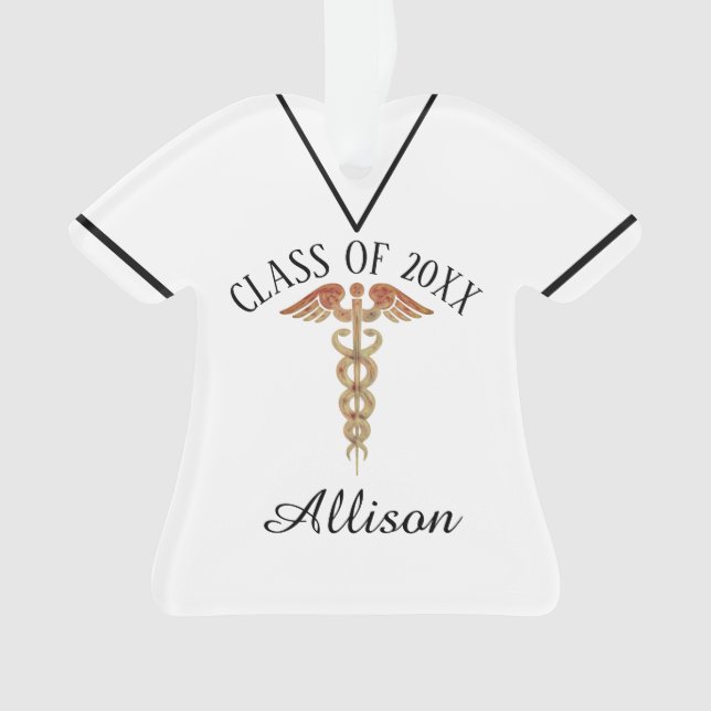 Nursing School Graduation Personalized Ornament (Front)