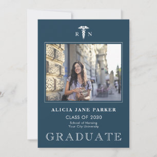 Nursing school graduation simple modern photo announcement