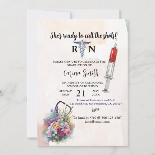 Nursing School Graduation Spring Wildflower Floral