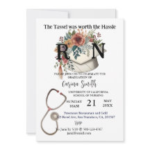 Nursing School Graduation Vintage Boho Floral
