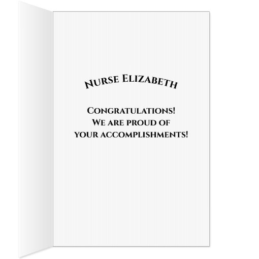 Nursing School Nurse Graduation Congratulations Card | Zazzle