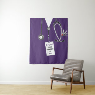 Nursing School Nurse Graduation Party Tapestry