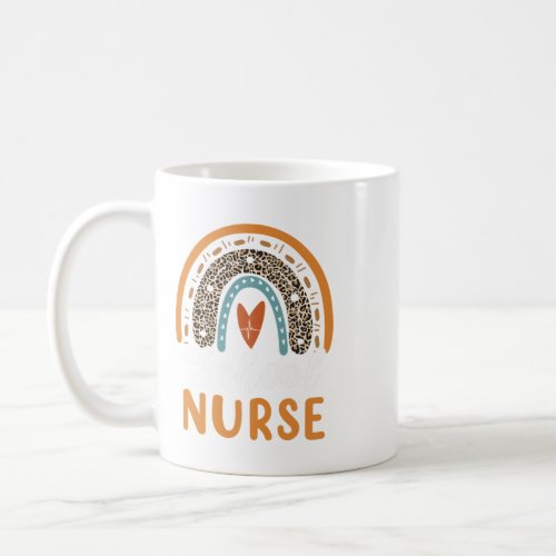 Nursing School Nurse Rainbow Leopard Print Nursing Coffee Mug