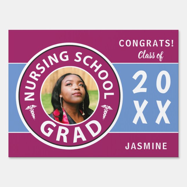 Nursing School Photo Graduation Sign (Back)