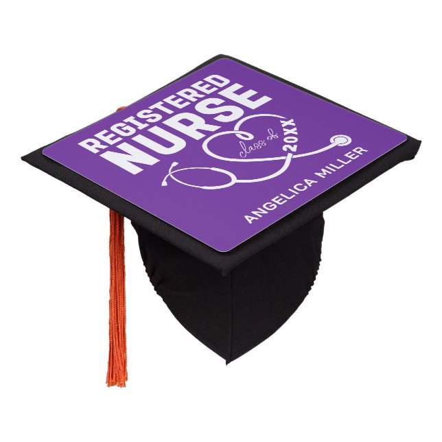 Nursing School RN Graduation Cap Topper (Angled)