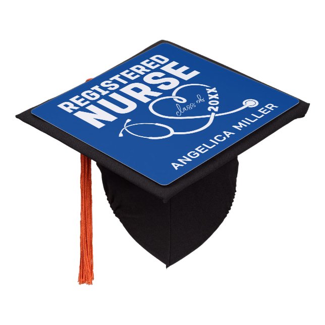 Nursing School RN Graduation Graduation Cap Topper (Angled)