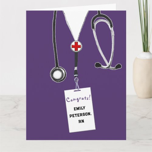 Nursing School RN Nurse Graduation Card