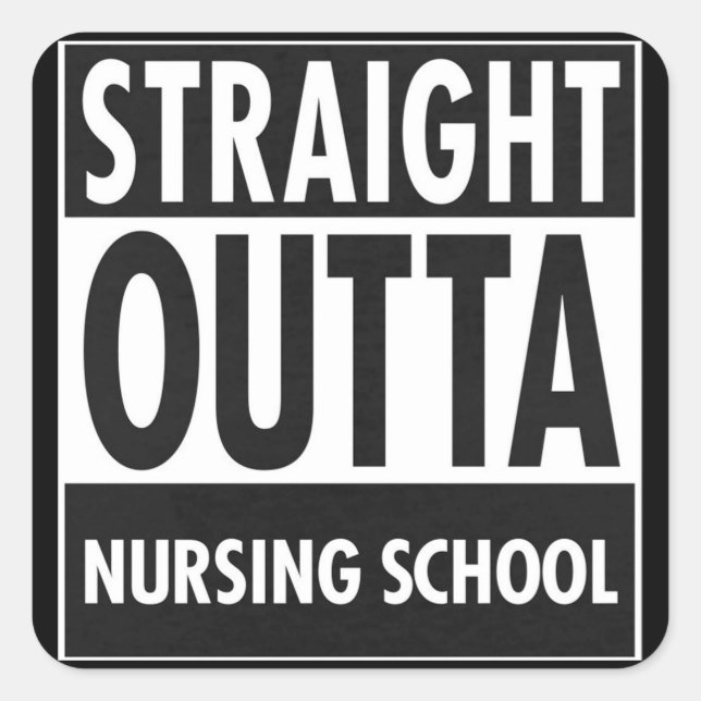 Nursing School Square Sticker (Front)