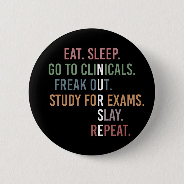 Nursing School student Future Nurse RN Gifts Button (Front)