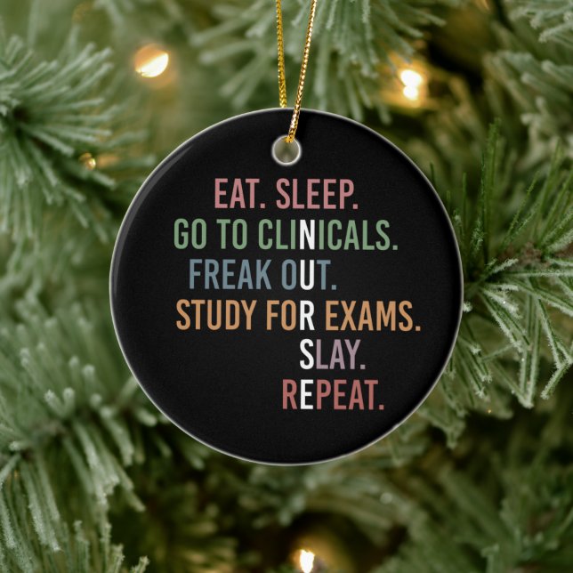 Nursing School student Future Nurse RN Gifts Ceramic Ornament (Tree)