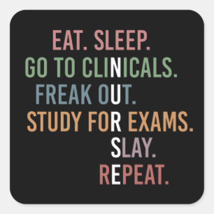 Nursing School student Future Nurse RN Gifts Square Sticker