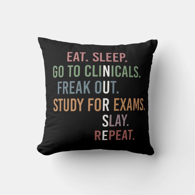 Nursing School student Future Nurse RN Gifts Throw Pillow (Front)