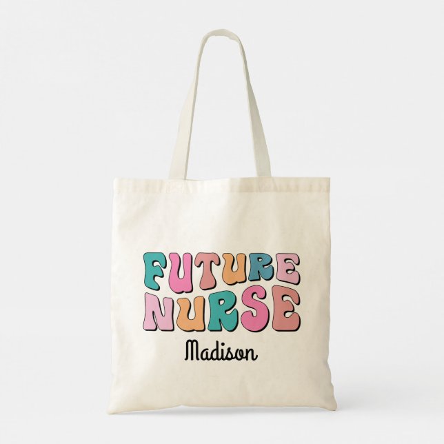 Nursing School student Future Nurse RN Gifts  Tote Bag (Back)