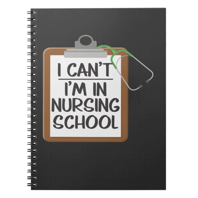 Nursing School Student Medical Certified Nurse Notebook (Front)