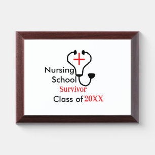 Nursing School survivor class of 20XX medical nurs Award Plaque