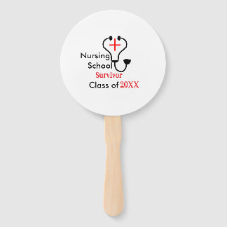 Nursing School survivor class of 20XX medical nurs Hand Fan