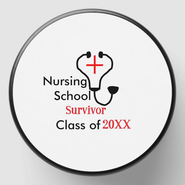 Nursing School survivor class of 20XX medical nurs Mini Candle Favors (Front)