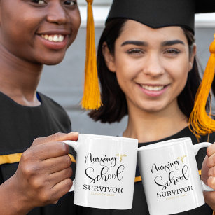 Nursing School Survivor   Nurse Graduate Coffee Mug