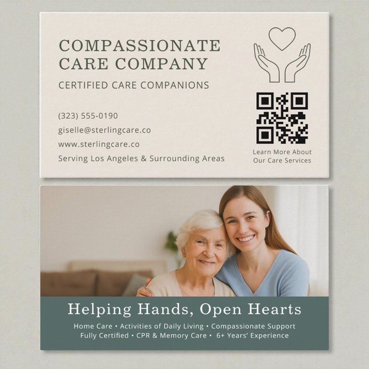 Nursing Senior Support QR Code Business Card