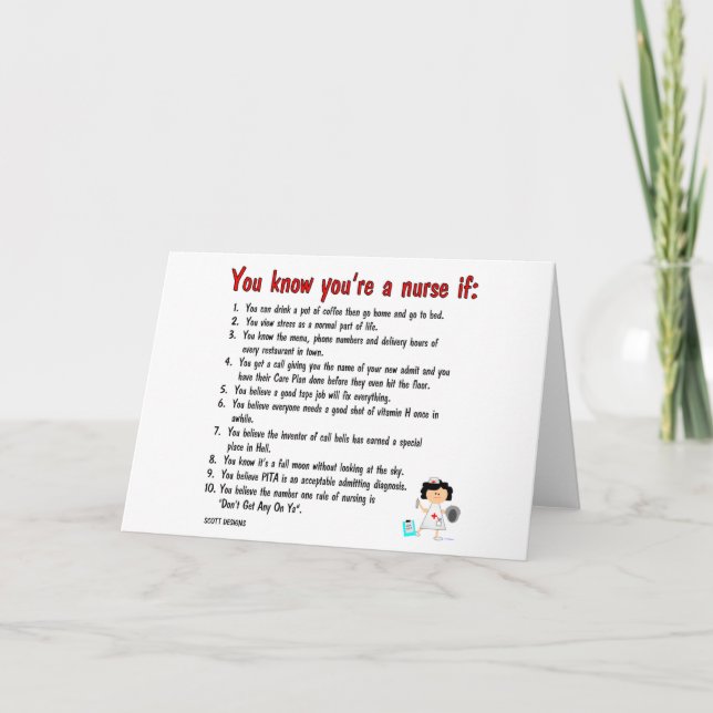 Nursing Shots Greeting Card - Customized (Front)