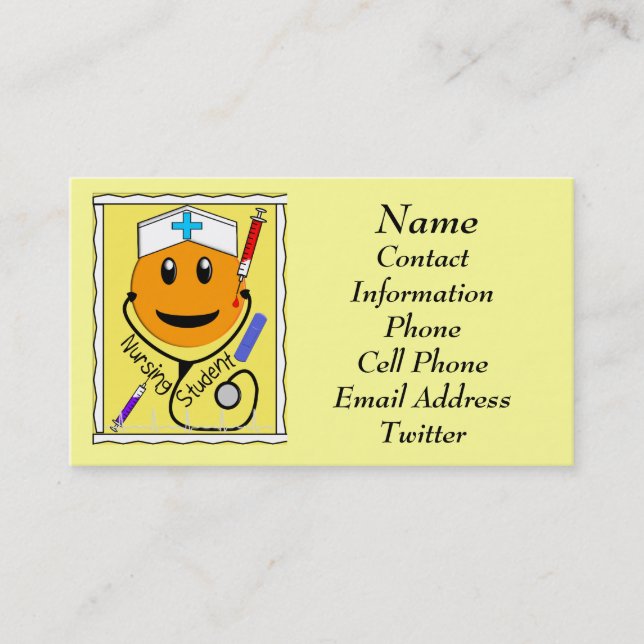 Nursing Student  Business Cards (Front)