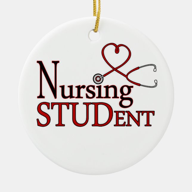 Nursing Student Ceramic Ornament (Front)