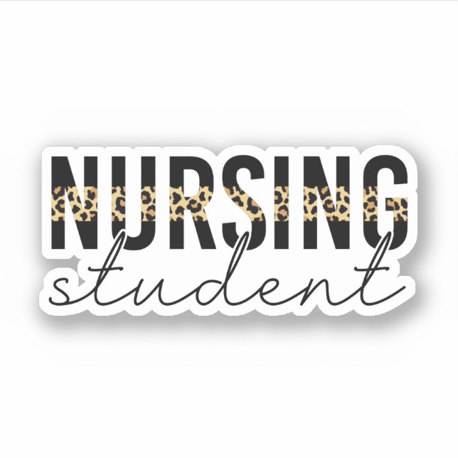 Nursing student Cheetah print Future nurse gifts Sticker (Front)