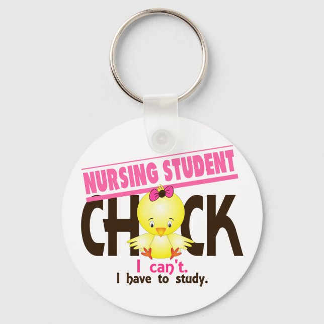 Nursing Student Chick 1 Keychain (Front)
