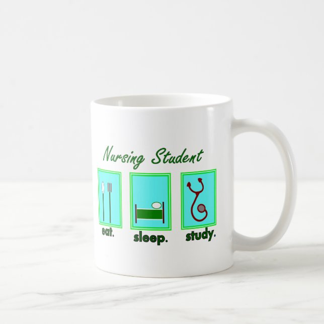 nursing student eat sleep study coffee mug (Right)