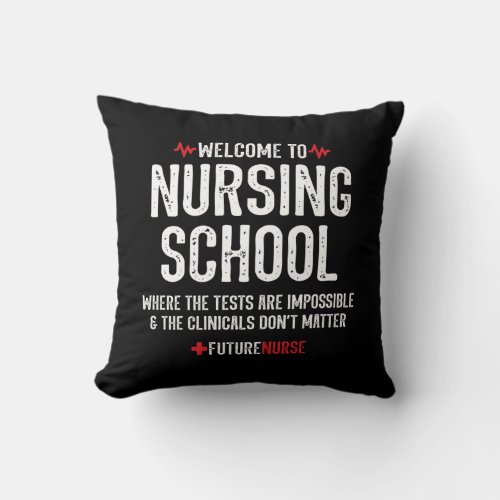 Nursing Student Gift _ Nursing School Quotes Throw Pillow