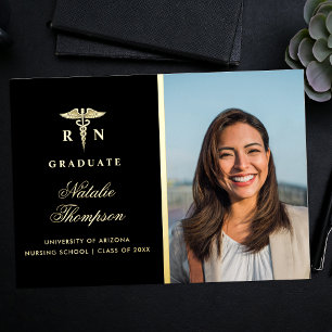 Nursing Student Registered Nurse Graduation Custom Foil Invitation