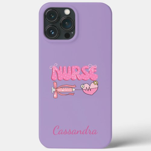 Nursing Student School Future Nurse Name iPhone 13 Pro Max Case