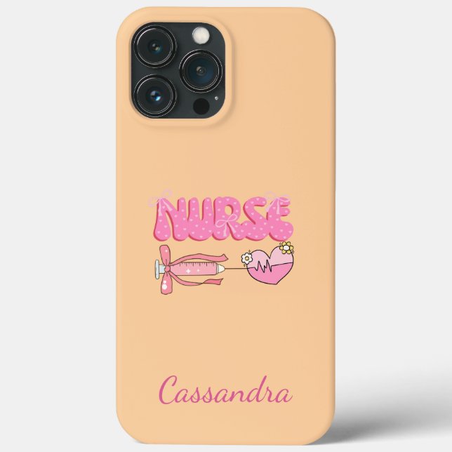 Nursing Student School Future Nurse Name Case-Mate iPhone Case (Back)