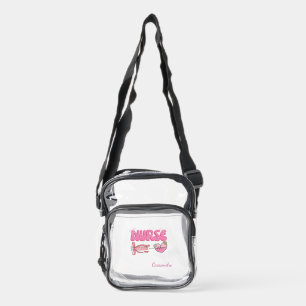 Nursing Student School Future Nurse Name Gift Clear Crossbody Bag