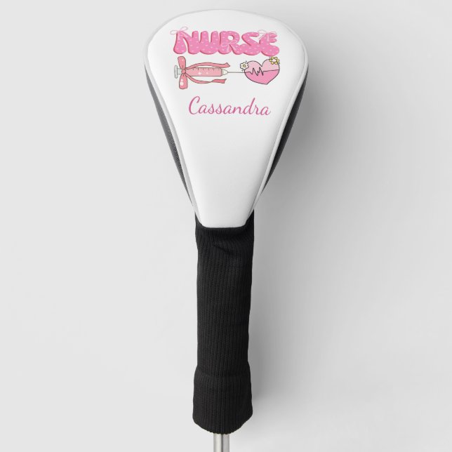 Nursing Student School Future Nurse Name Gift Golf Head Cover (Front)