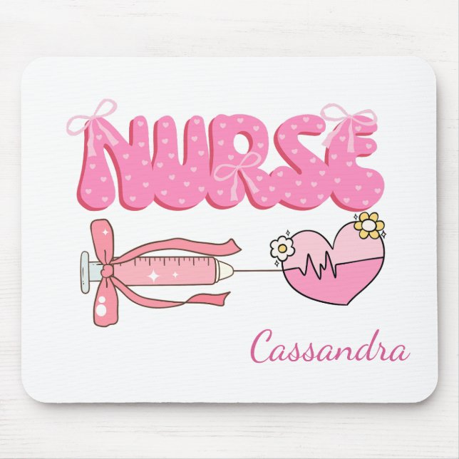 Nursing Student School Future Nurse Name Gift Mouse Pad (Front)