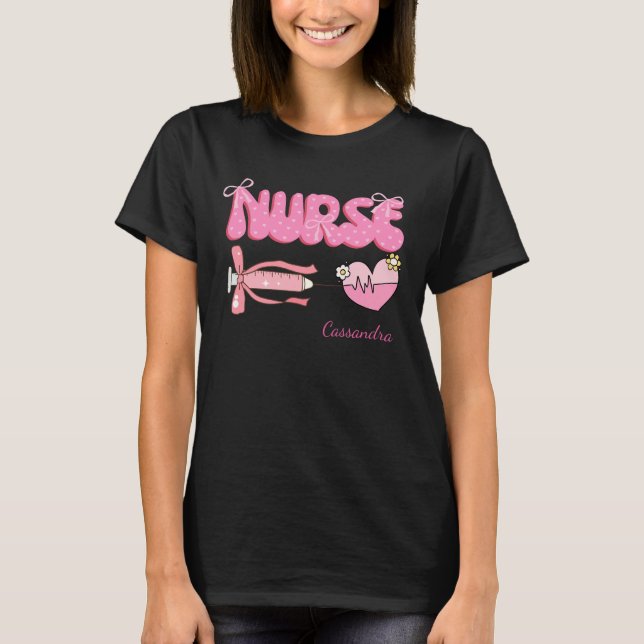 Nursing Student School Future Nurse Name Gift T-Shirt (Front)