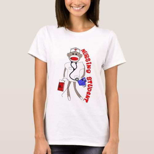 Nursing Student Sock Monkey Gifts T_Shirt