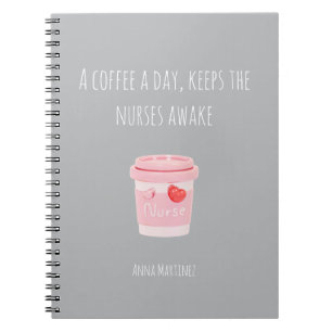 Nursing Student Study Minimalist Gift Class Grey Notebook