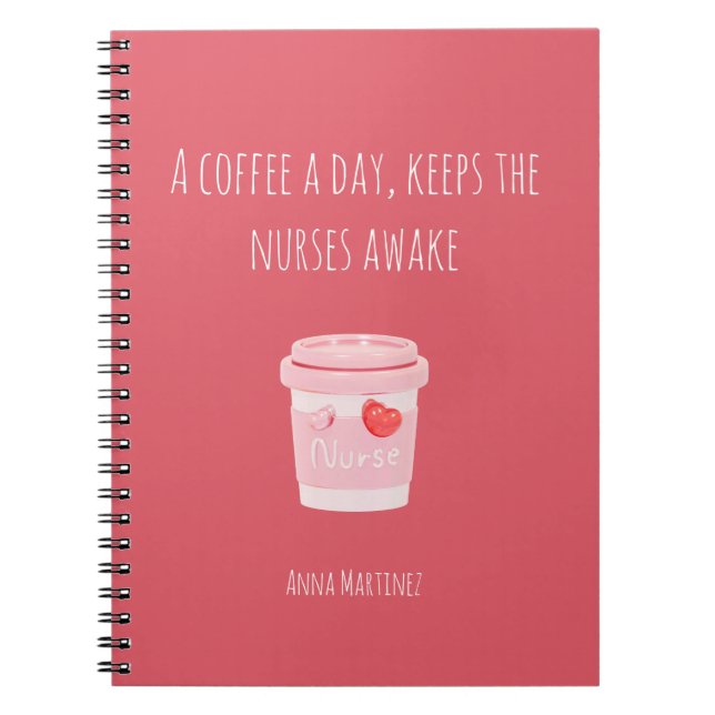 Nursing Student Study Minimalist Gift Class  Notebook (Front)
