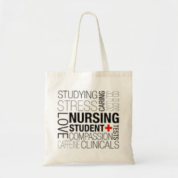 Nursing Student Text Tote Bag